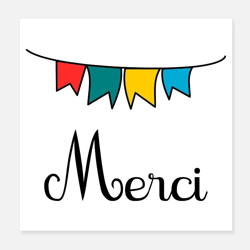 MAÎTRESSE. MERCI. MERCI MAÎTRESSE Poster 20 x 20 cm