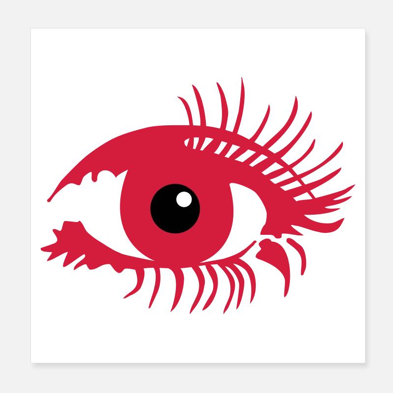 Auge Make up Poster 20x20 cm