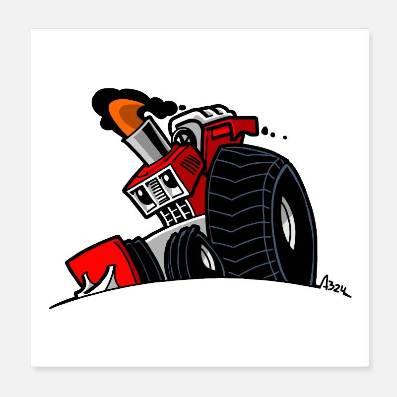 1291 DRAWSMALL ROUGE Poster 20 x 20 cm