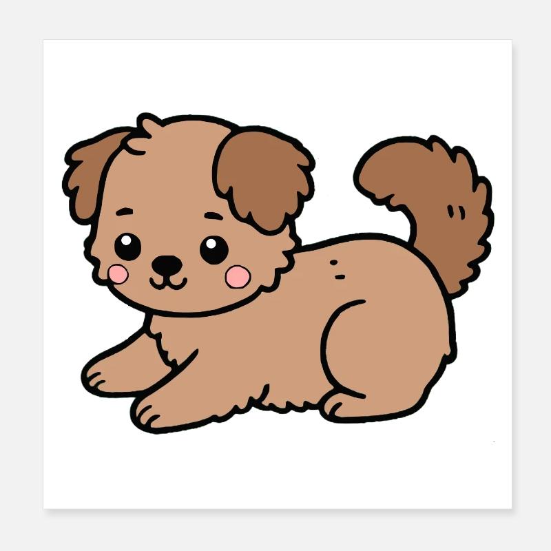 Chien Poster 20 x 20 cm