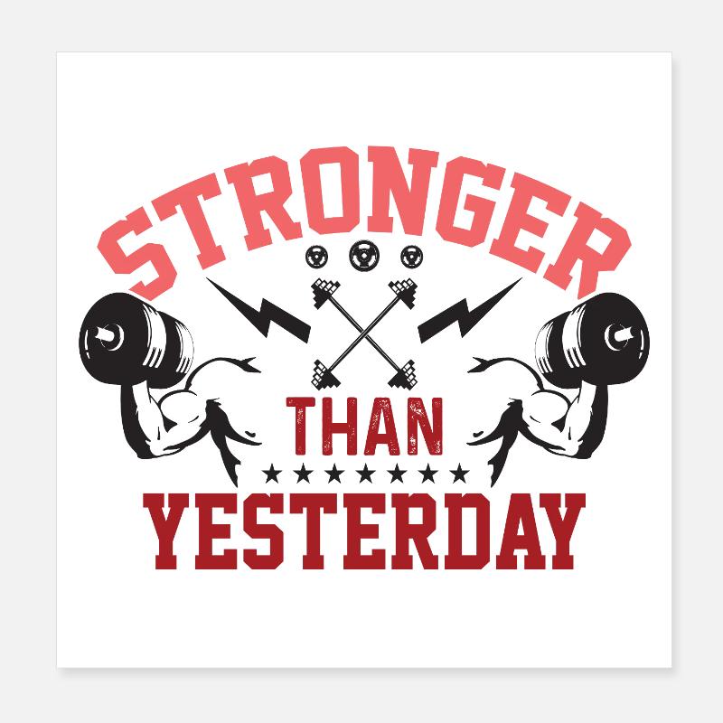 Stärker als gestern Poster 20x20 cm