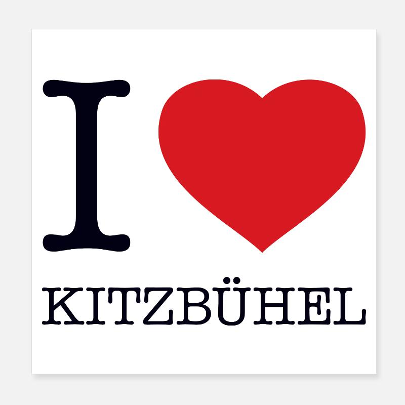 I LOVE KITZBÜHEL Poster 20x20 cm