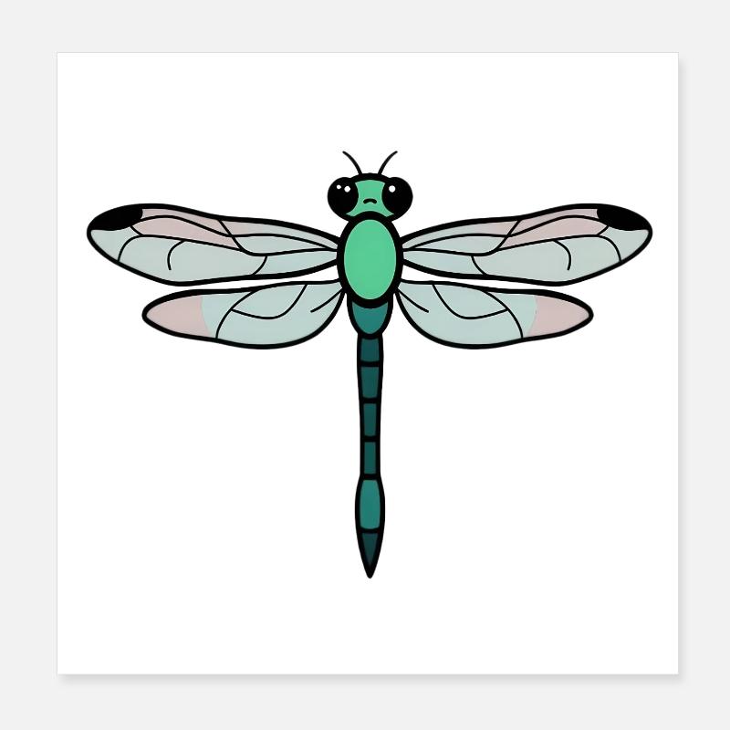 Libelle Poster 20x20 cm