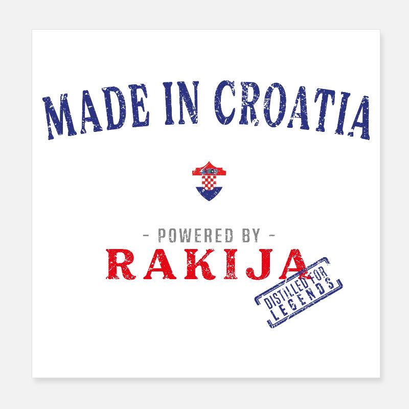 Kroatien Poster 20x20 cm