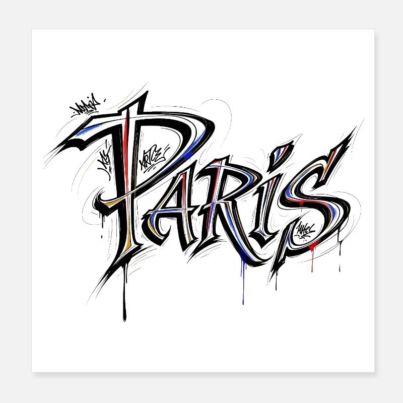 Paris Poster 8" x 8" (20x20 cm)