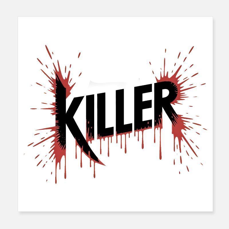 Tueur - Conception de sang tueur Poster 20 x 20 cm