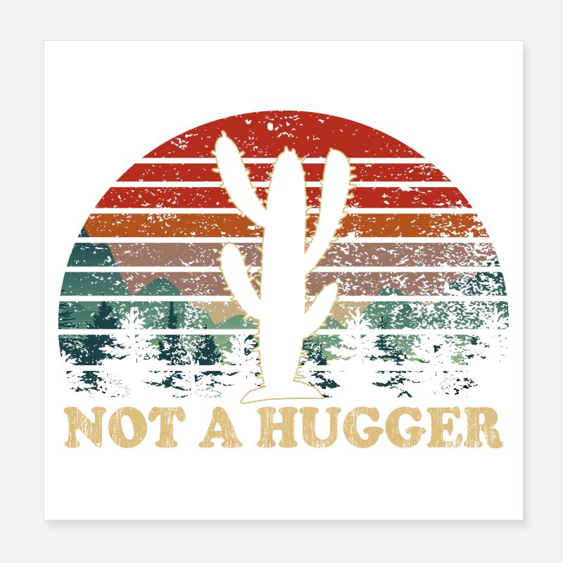 Désert Cactus Coucher de soleil Inspirational Poster 20 x 20 cm