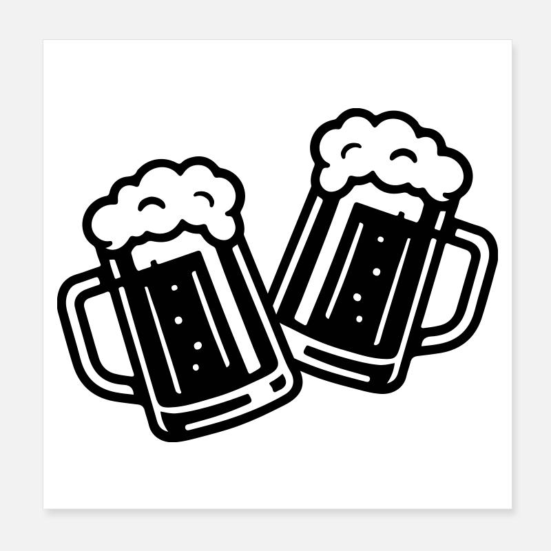 Bier Prost Bierkrug Poster 20x20 cm