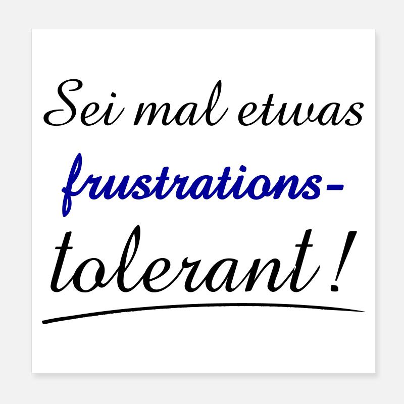 Expression of Frustration with Bold Typography Poster 8" x 8" (20x20 cm)