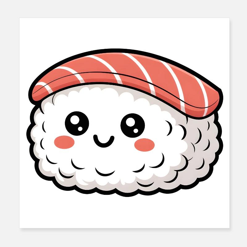 Sushis mignons Poster 20 x 20 cm