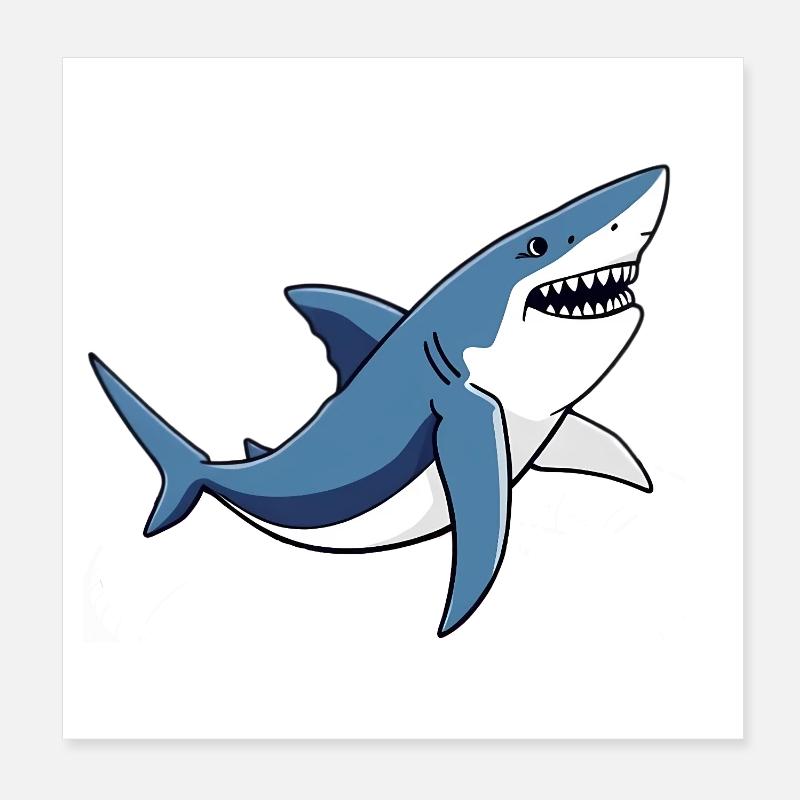 Requin Poster 20 x 20 cm