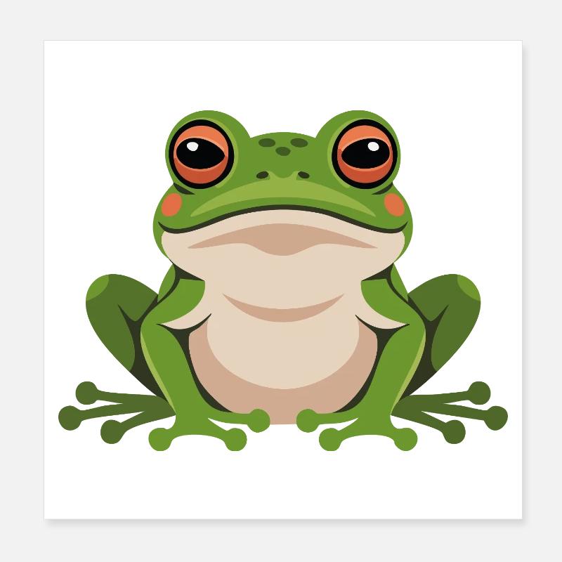 Frog Poster 8" x 8" (20x20 cm)