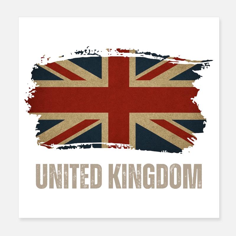 Drapeau du Royaume-Uni, héritage britannique Poster 20 x 20 cm