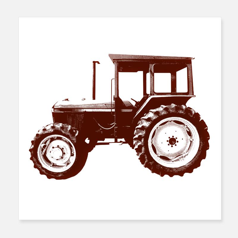 Traktor Bauer Poster 20x20 cm