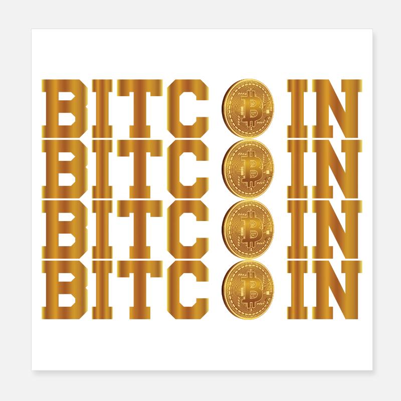 Le bitcoin Poster 20 x 20 cm