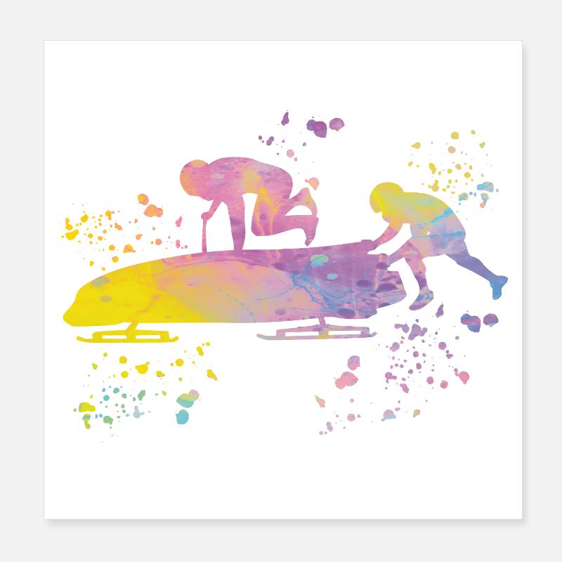 Bob Team Anschieber Bob Poster 20x20 cm