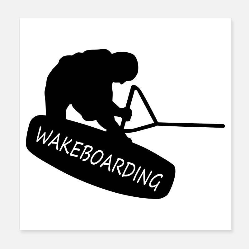 Wakeboarding Poster 8" x 8" (20x20 cm)
