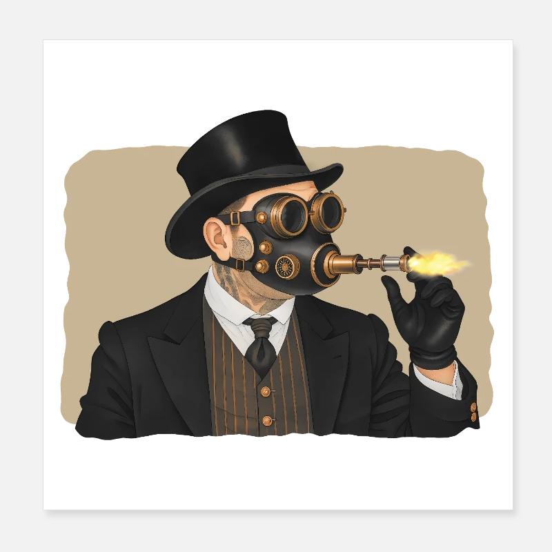 GEHEIMAGENT – Steam Punk'n'Roll Poster 20x20 cm