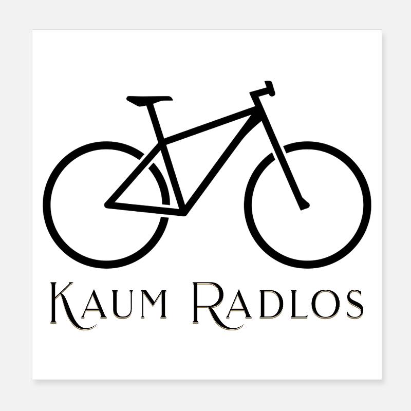 Motif statement du vélo de route minimaliste Poster 20 x 20 cm
