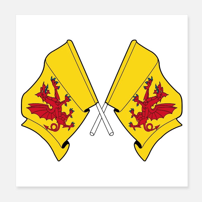 Deux drapeaux franchis – Somerset Poster 20 x 20 cm