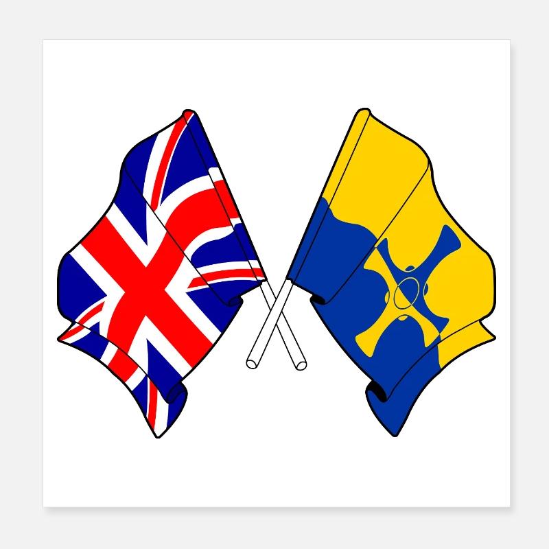 Durham et Grande-Bretagne Poster 20 x 20 cm