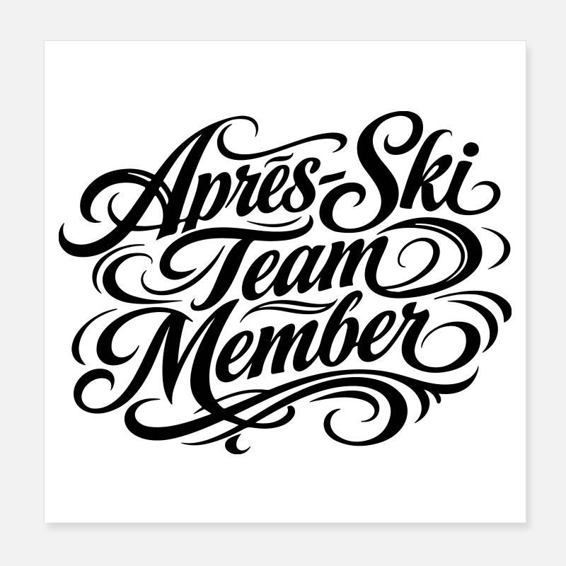 Apres Ski Team Poster 20x20 cm