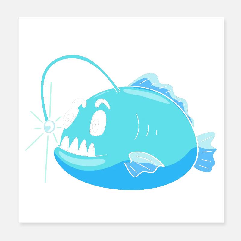 Anglerfisch Poster 20x20 cm