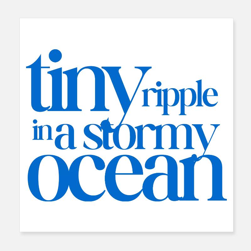 Une minuscule ondulation dans un océan orageux Poster 20 x 20 cm