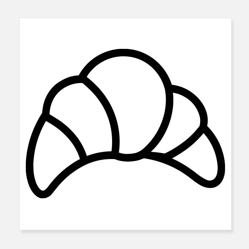 croissant Poster 20 x 20 cm