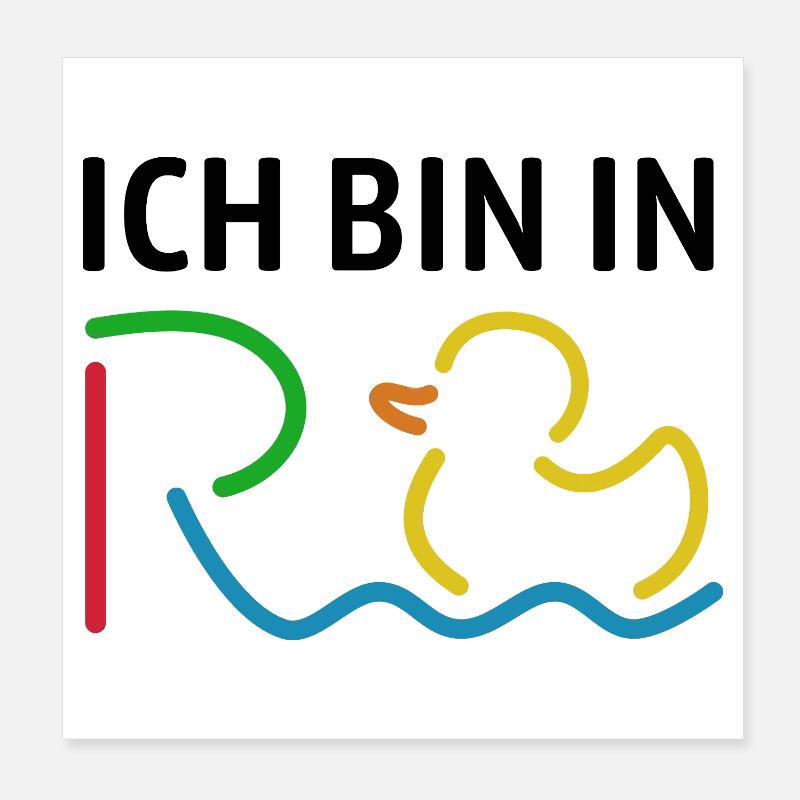  Ich bin in Rente - Ruhestand - Pension - Poster 20x20 cm - Weiß