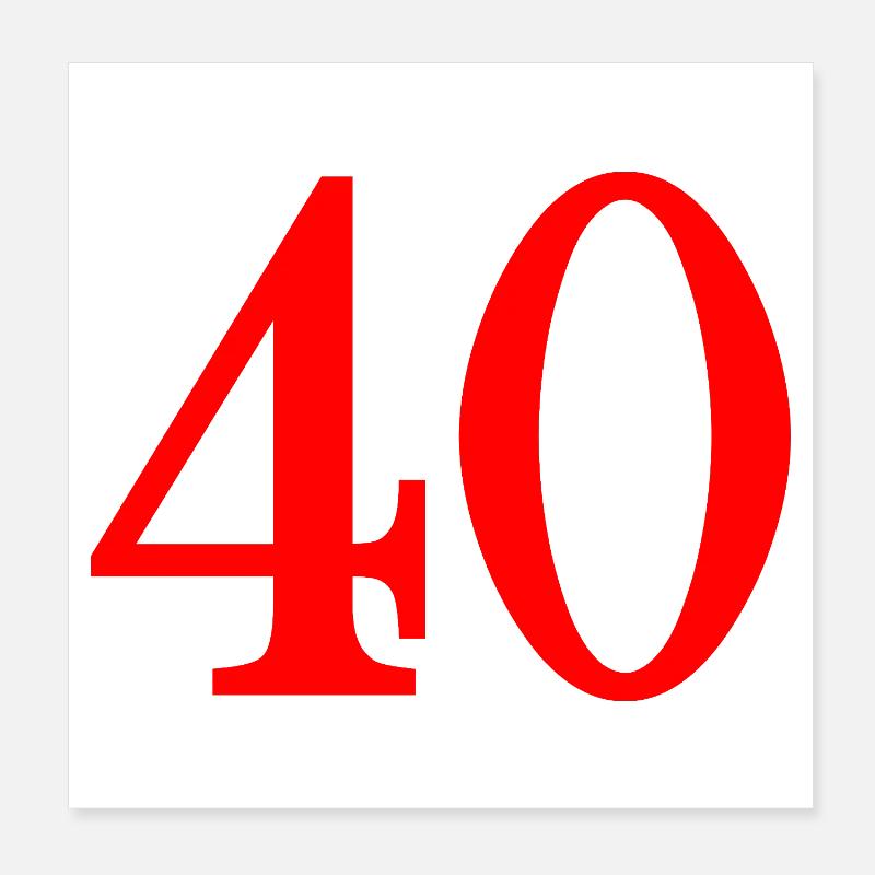 40. 40 ANS. 40e ANNIVERSAIRE. ANNIVERSAIRE 40 ANS. Poster 20 x 20 cm