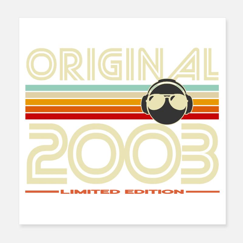 Original 2003 édition rétro Poster 20 x 20 cm