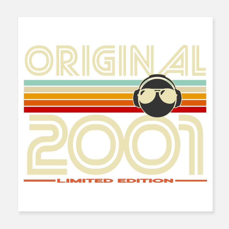Original 2001 Édition Limitée Retro Poster 20 x 20 cm