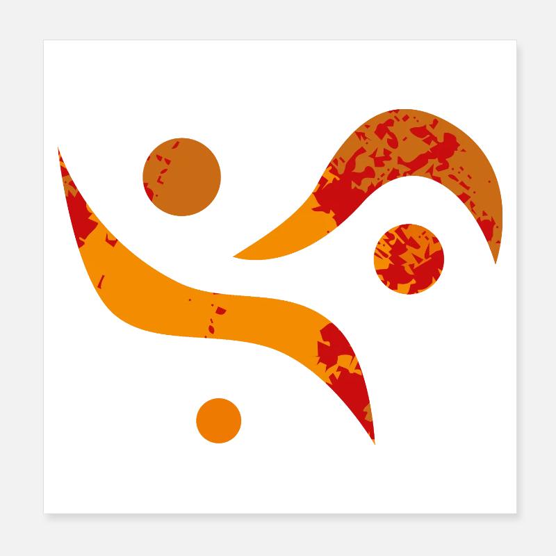 Yoga design_35 - Poster 8" x 8" (20x20 cm) - white