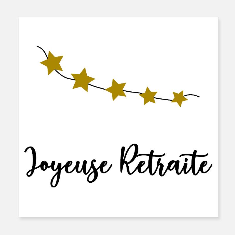 JOYEUSE RETRAITE. RETRAITE. RETRAITEE. RETRAITE Poster 20 x 20 cm
