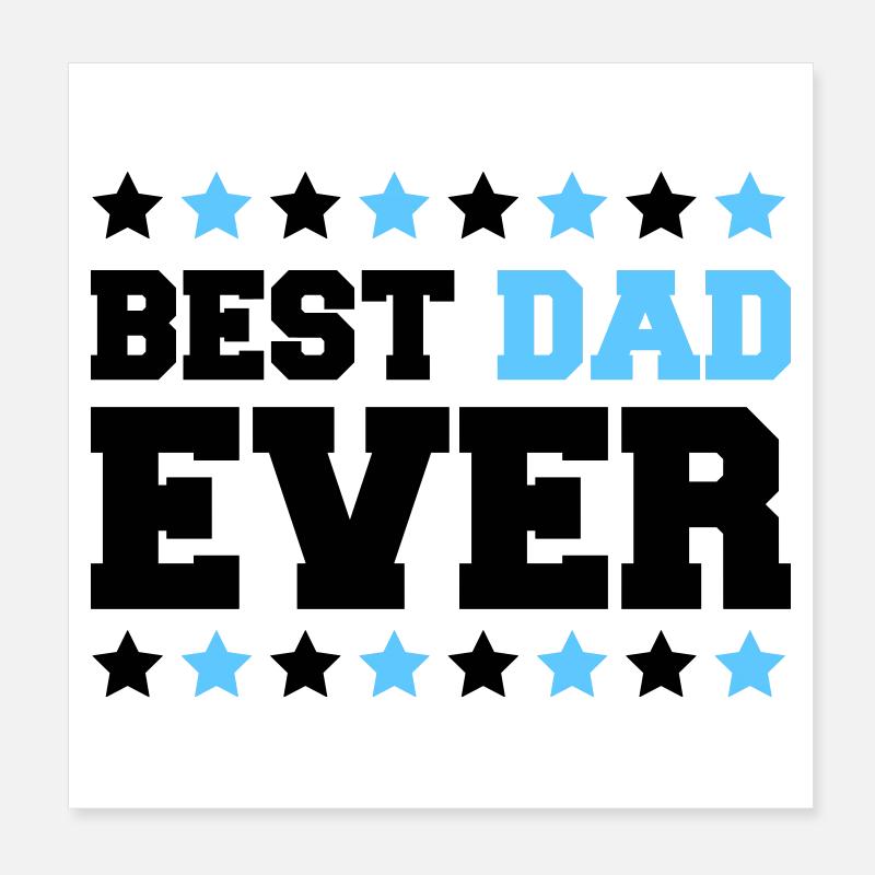 Bold Dad Stars Emblem Poster 8" x 8" (20x20 cm)