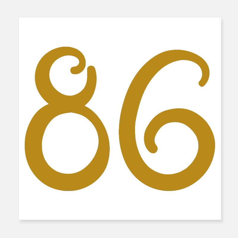 86 Poster 20 x 20 cm