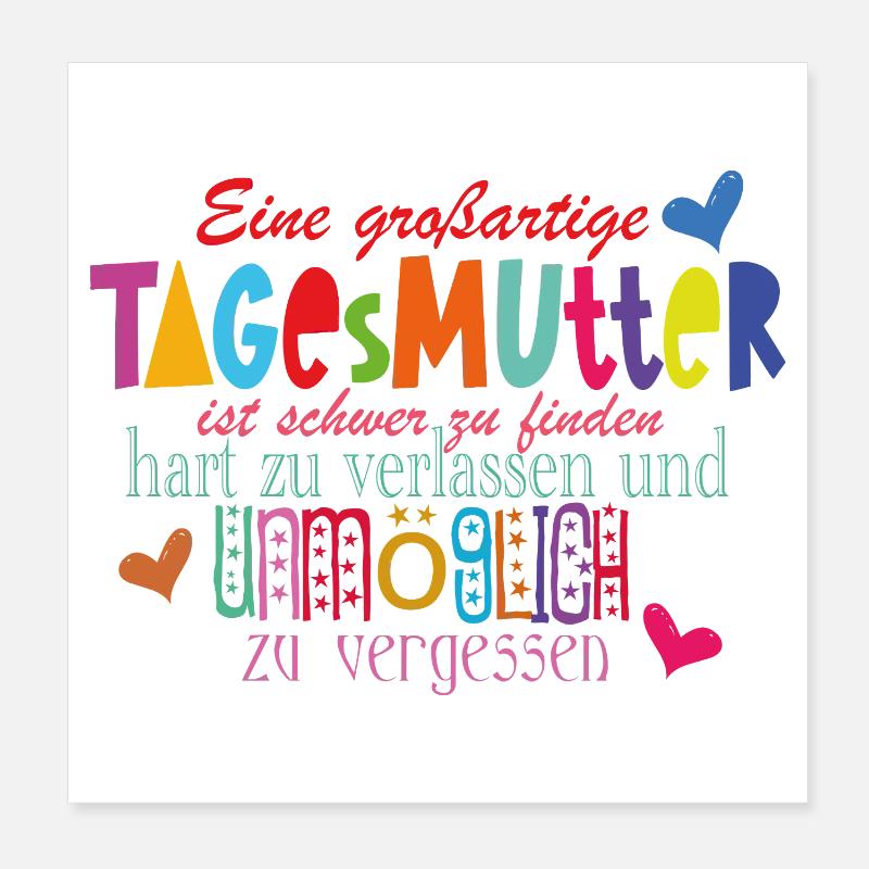 Tagesmutter Poster 20x20 cm