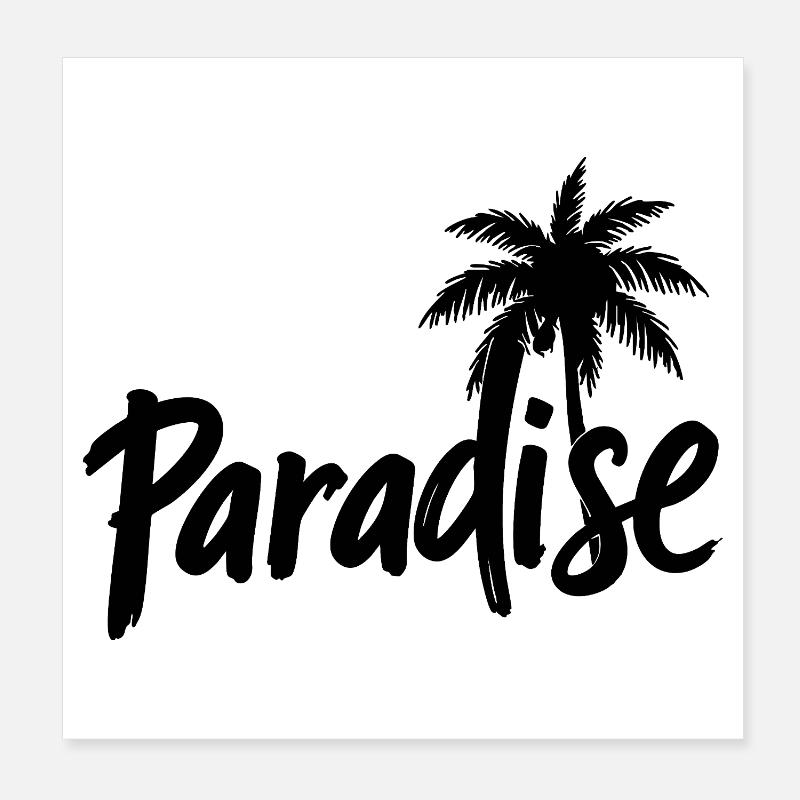Paradise Palm trees  Poster 8" x 8" (20x20 cm)