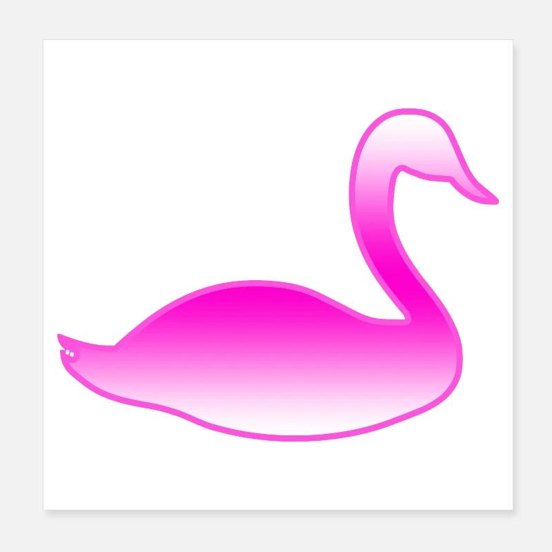 Schwan Poster 20x20 cm