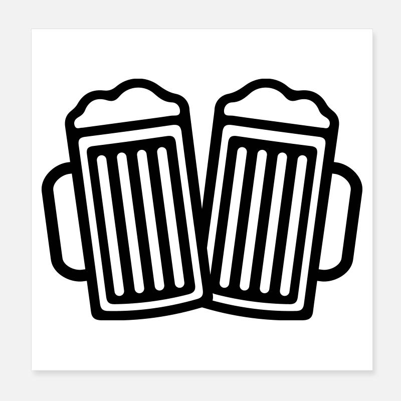 Beer Poster 8" x 8" (20x20 cm)