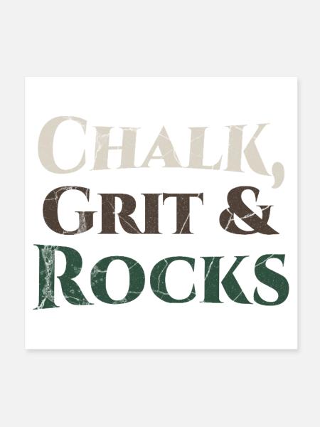 Chalk Grit & Rocks Motif - Poster 8" x 8" (20x20 cm) - white - Front