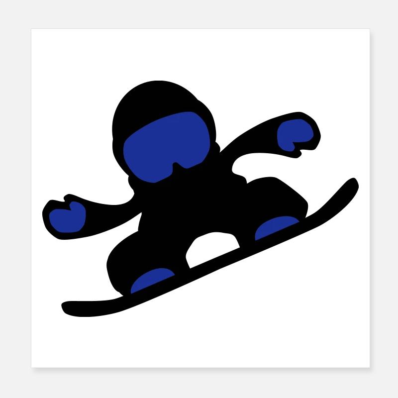 snowboarder Poster 20x20 cm