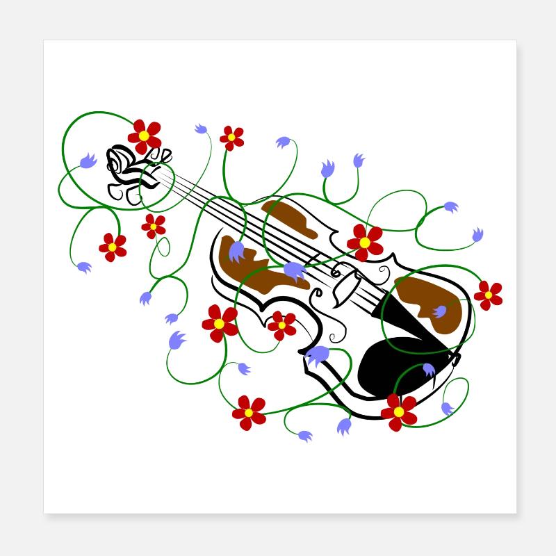 violon Poster 20 x 20 cm