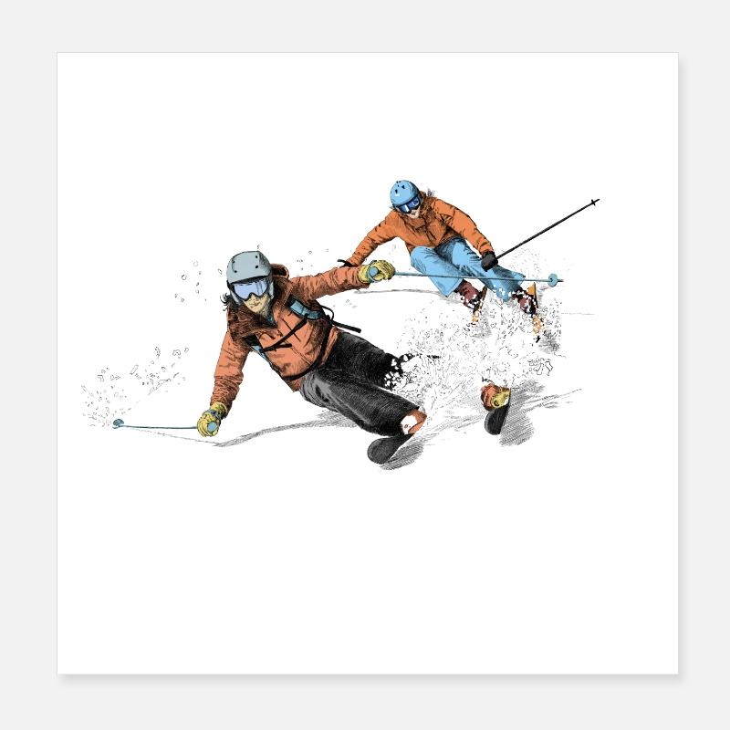 Slalom Poster 20x20 cm