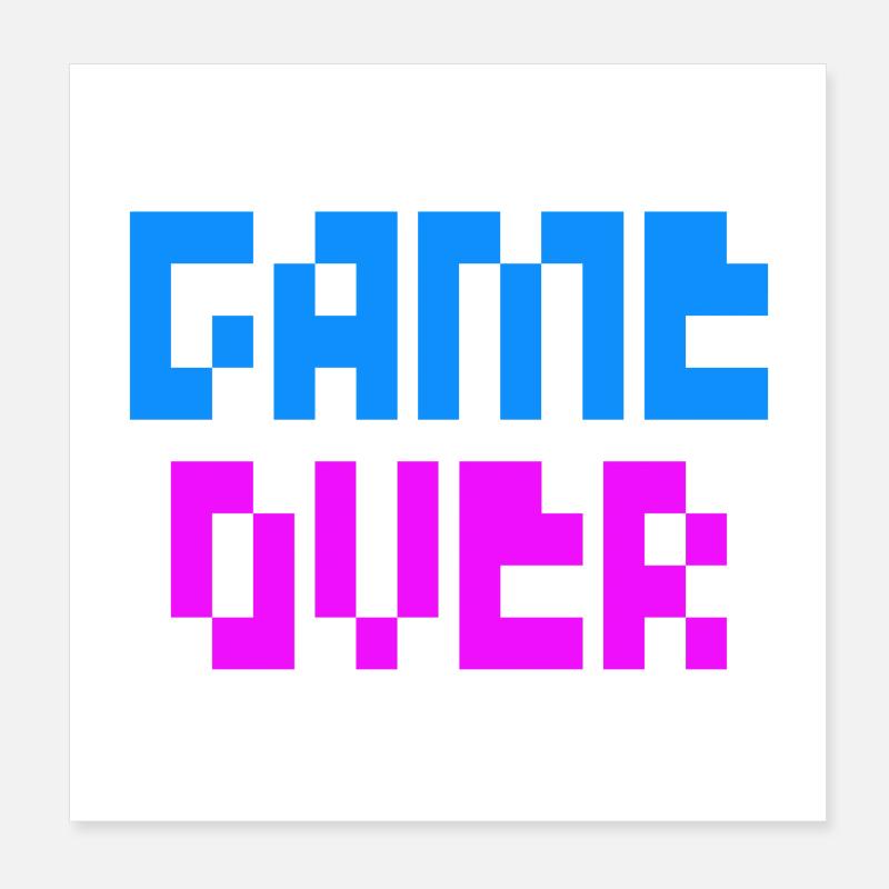 Game Over Poster 20x20 cm