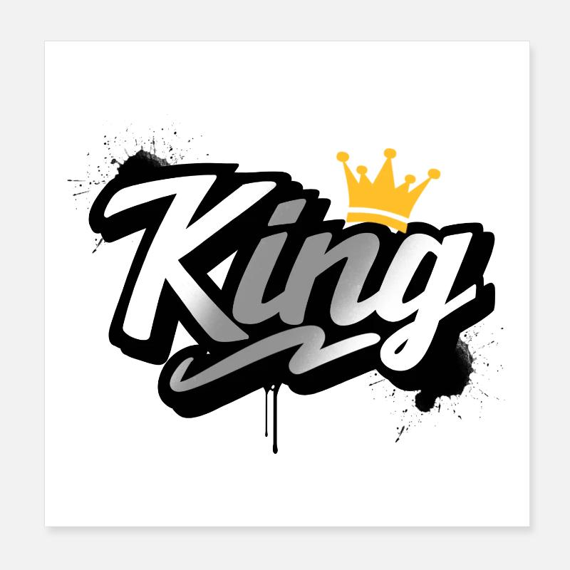 King Poster 20x20 cm
