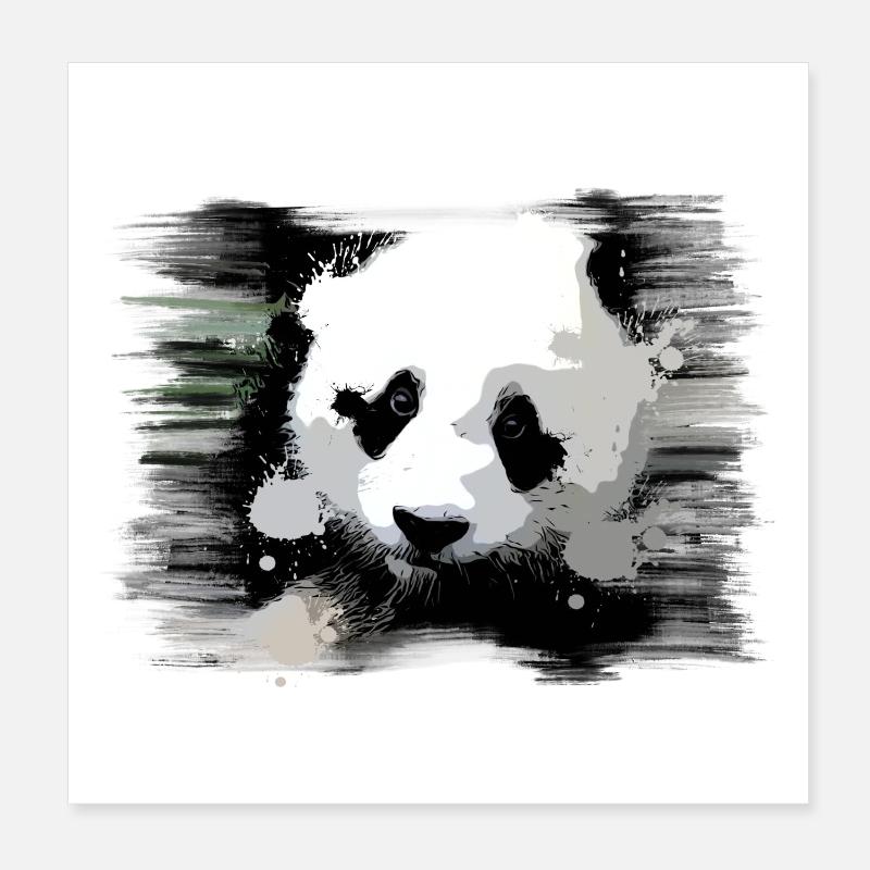 Panda Poster 20x20 cm