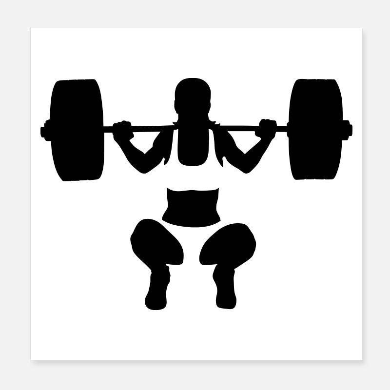 haltérophilie Poster 20 x 20 cm