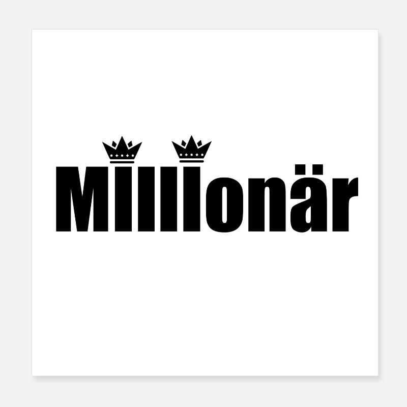 Millionär Poster 20x20 cm